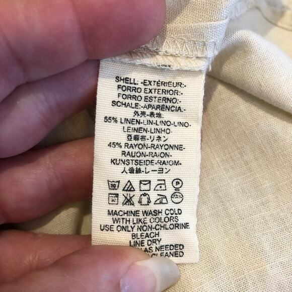 Free People Santorini cream linen blend maxi dress size 4 - Picture 14 of 16